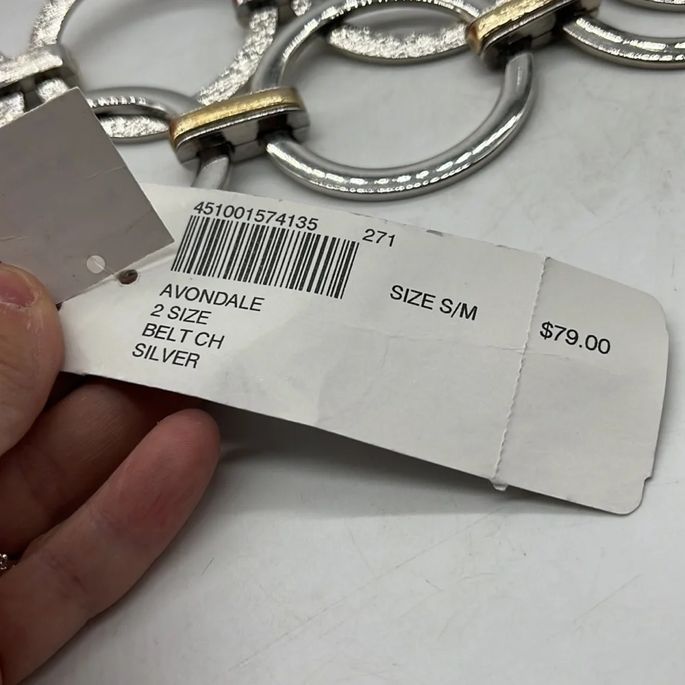 Chico’s NWT Avondale Circle Metal Belt size S/M